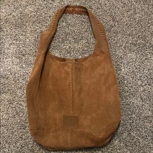 Haute Hippie Leather Festival Suede Hobo Brown Cognac Purse Accessory Bag